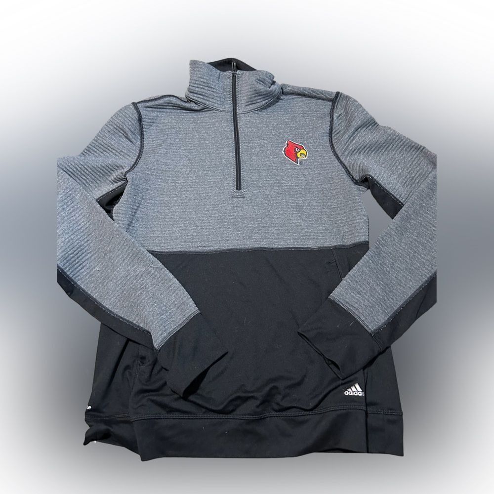 Women’s Adidas Louisville Cardinals Quarter Zip Athletic Pullover Sweatshirt